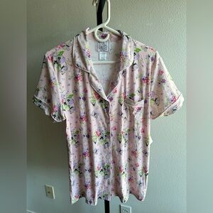 Maternity  Floral Pajama Top - Pink and Green